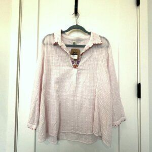 Pale Pink Ivy Jane Gauzy Top - Spring Summer - Boho - NWT
